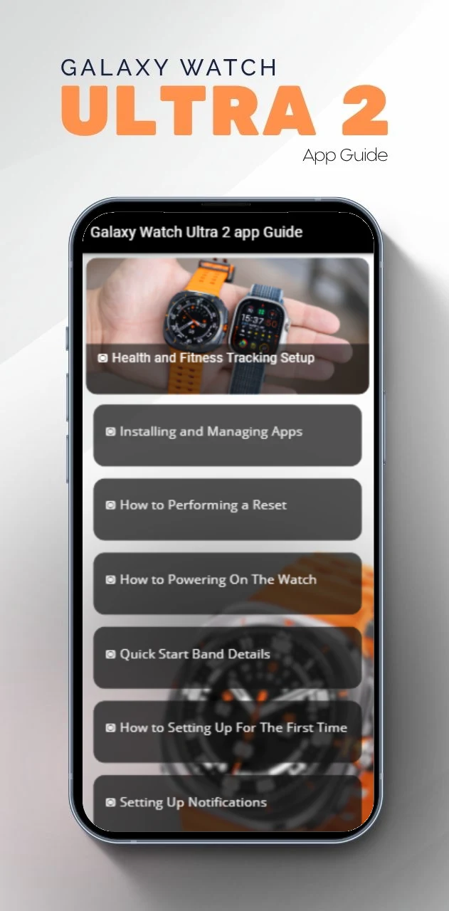 Galaxy Watch Ultra 2 app Guide screenshot