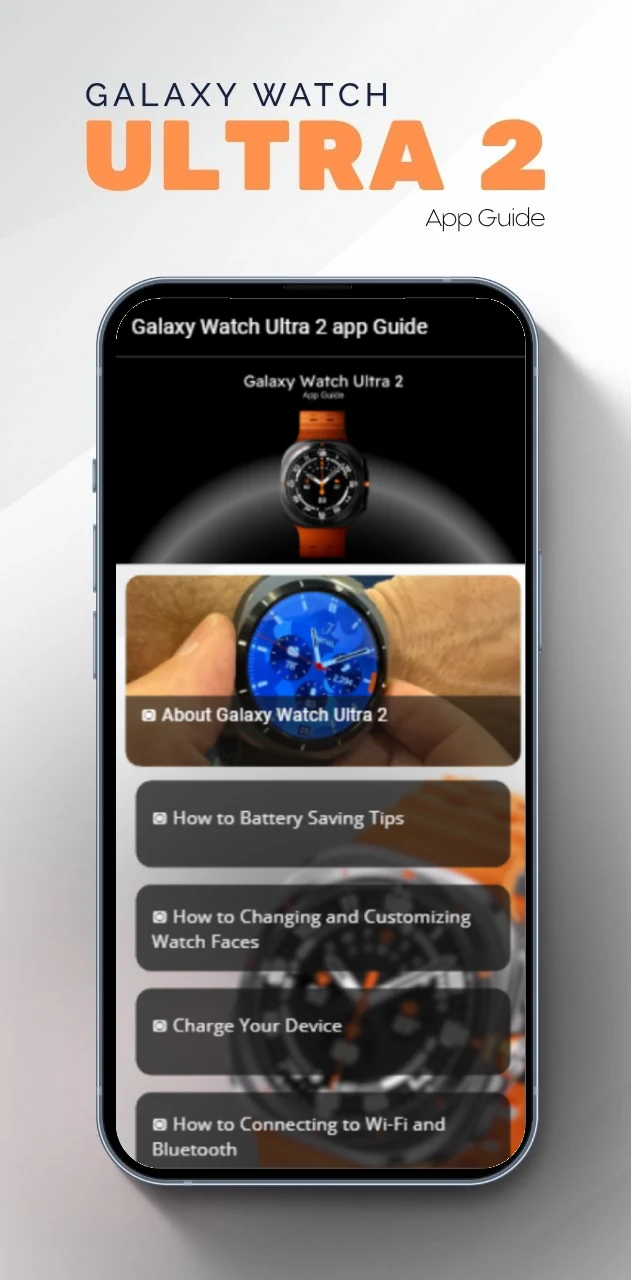 Galaxy Watch Ultra 2 app Guide screenshot